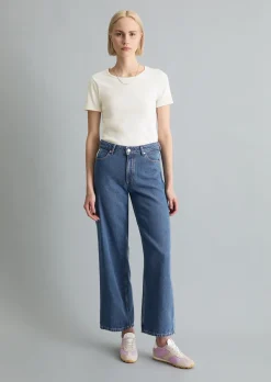 Jeans Model Tomma wide cropped aus Lyocell-Mix ohne Stretch