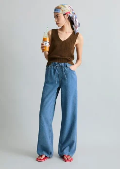 Jeans Model Tomma wide mit elastischem Bund