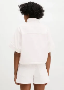 Jeansbluse regular aus Organic-Cotton-Lyocell-Mix
