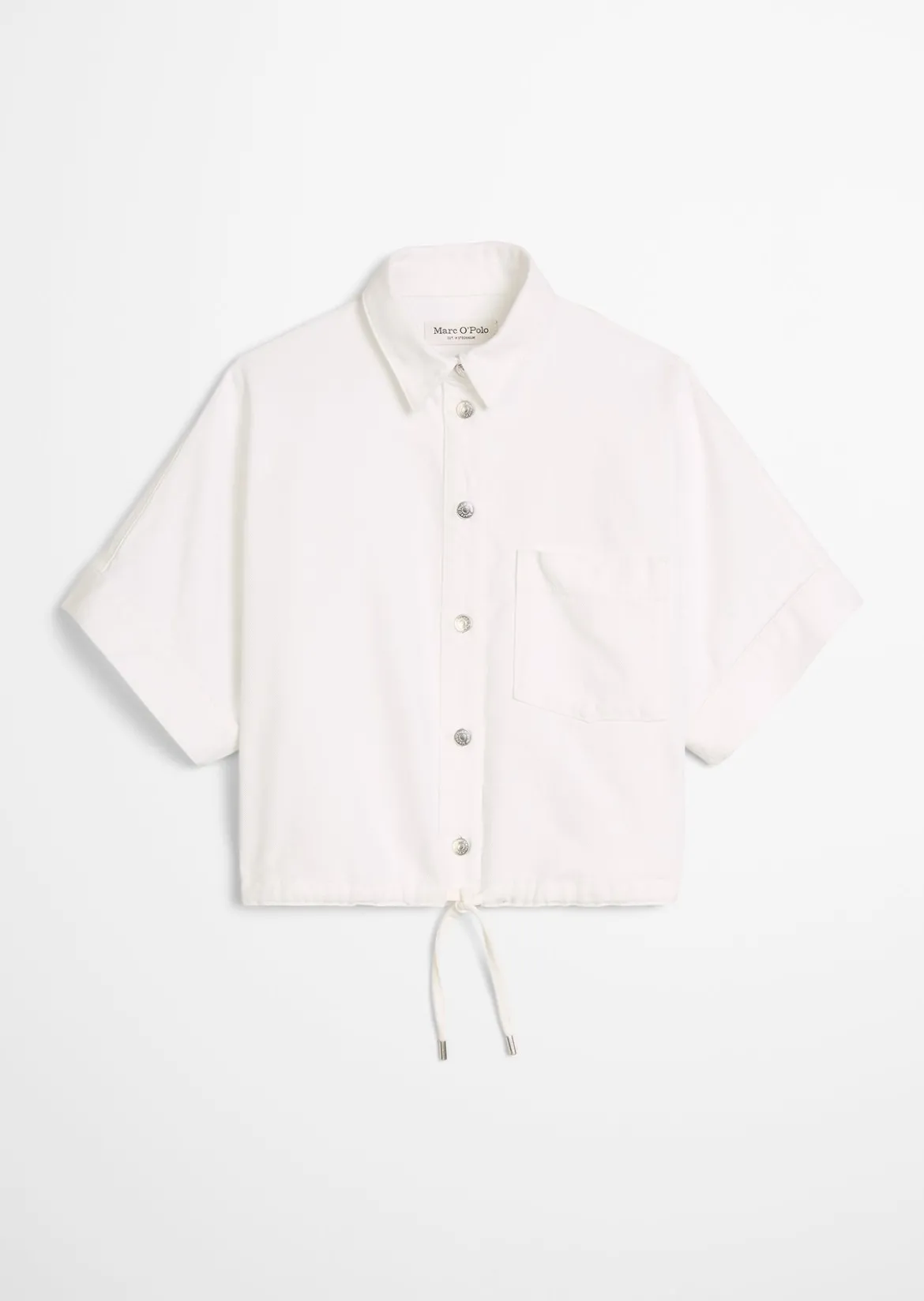 Jeansbluse regular aus Organic-Cotton-Lyocell-Mix