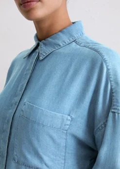 Jeansbluse regular aus TENCEL™ Lyocell