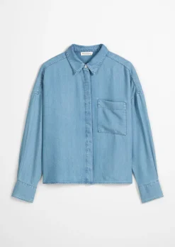 Jeansbluse regular aus TENCEL™ Lyocell