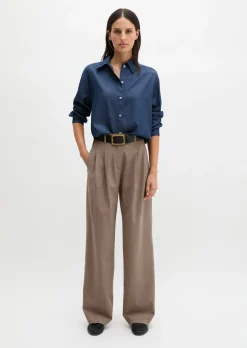 Jeansbluse regular aus TENCEL™ Lyocell-Baumwolle-Mix