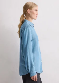 Jeansbluse regular aus TENCEL™ Lyocell