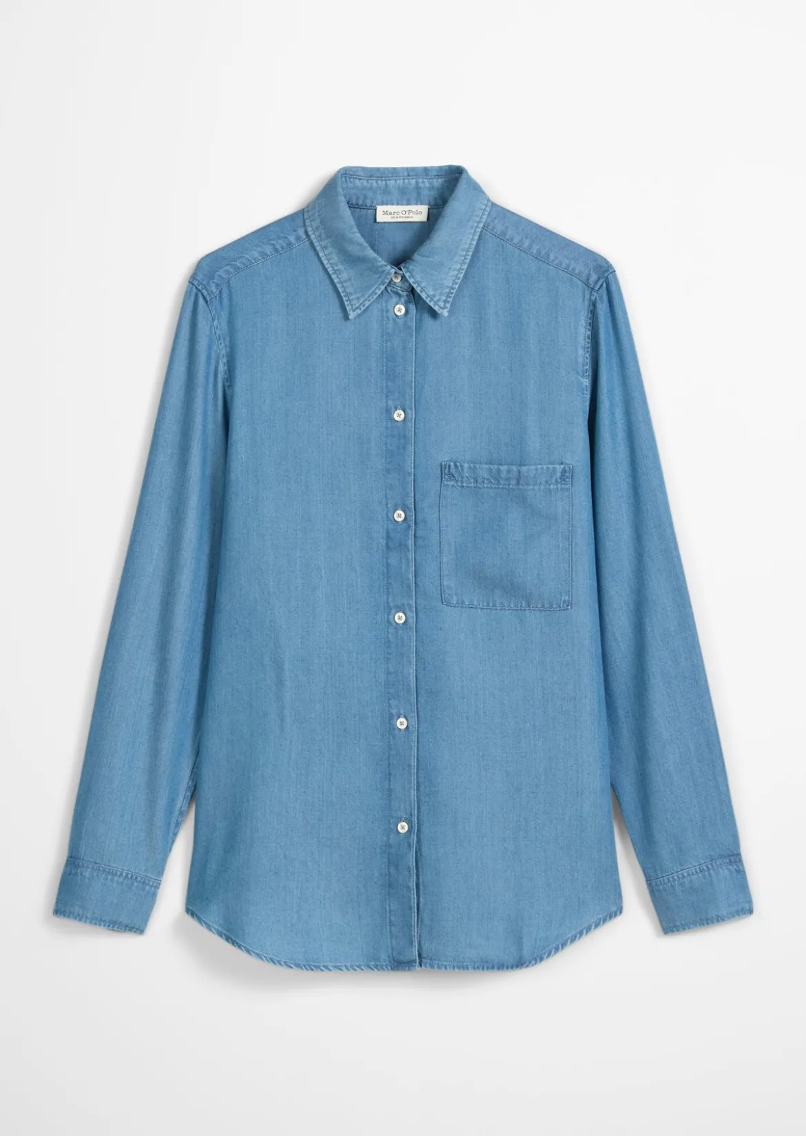 Jeansbluse regular aus TENCEL™ Lyocell