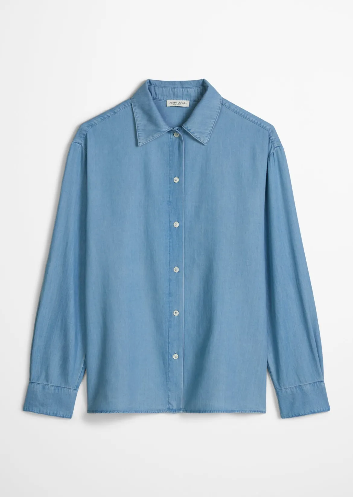 Jeansbluse regular aus TENCEL™ Lyocell-Baumwolle-Mix