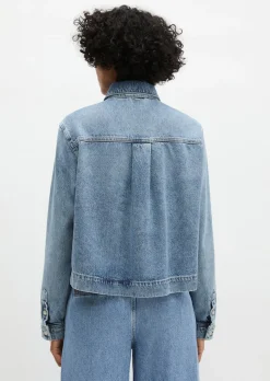 Jeansbluse relaxed aus Lyocell-Leinen-Baumwolle-Mix