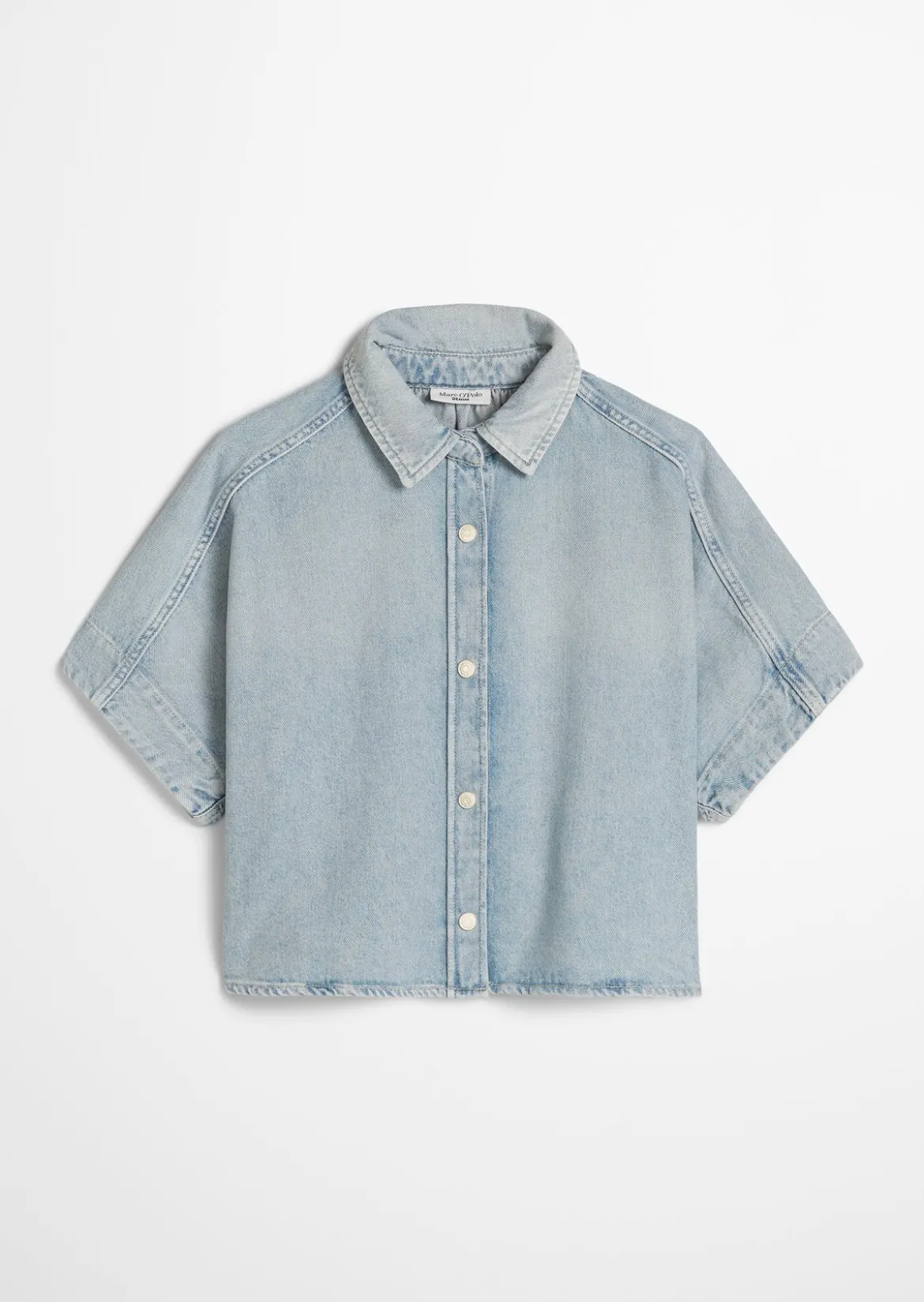 Jeansbluse relaxed aus reiner Baumwolle