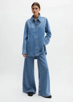Jeansbluse relaxed aus TENCEL™ Lyocell-Mix