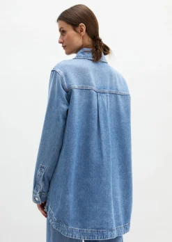 Jeansbluse relaxed aus TENCEL™ Lyocell-Mix