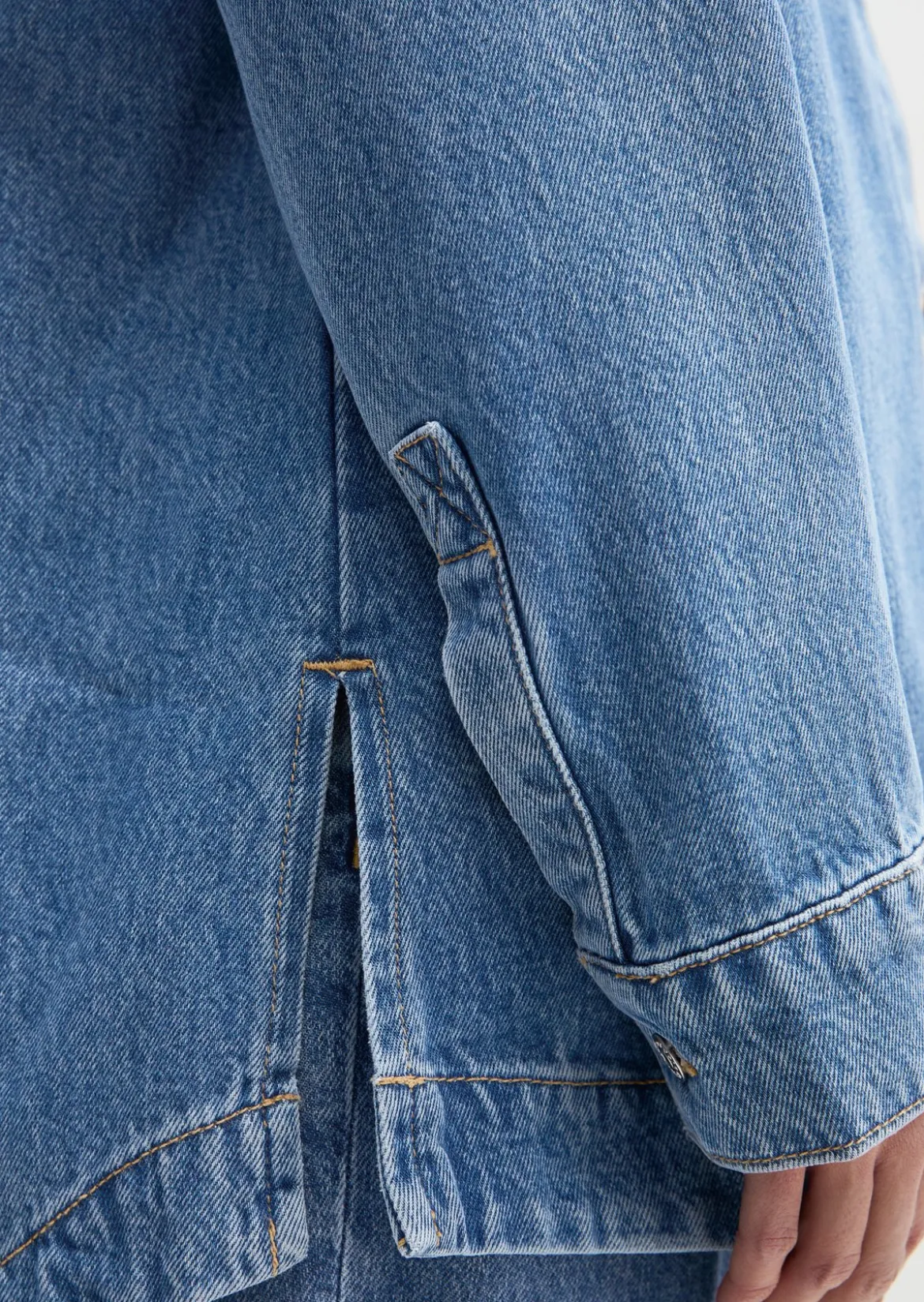 Jeansbluse relaxed aus TENCEL™ Lyocell-Mix