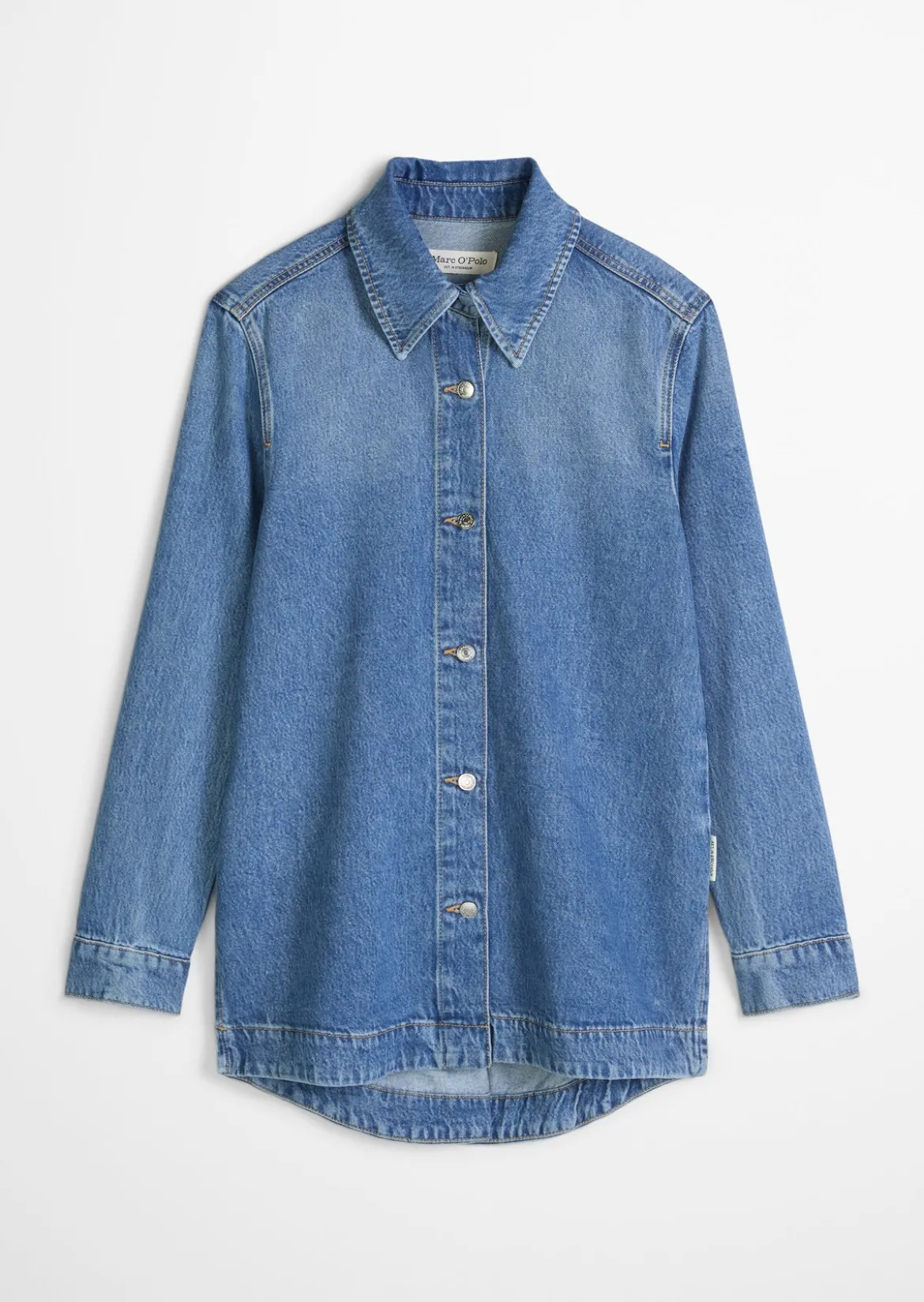 Jeansbluse relaxed aus TENCEL™ Lyocell-Mix