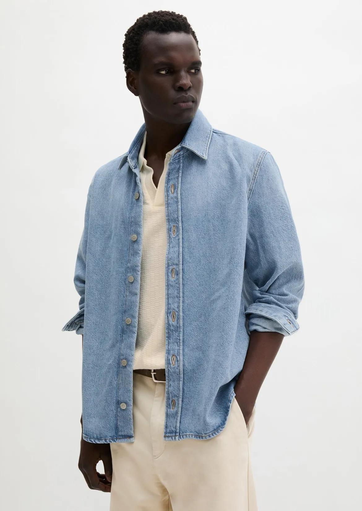 Jeanshemd regular aus leichtem TENCEL™ Lyocell-Denim