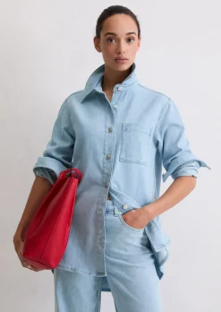 Jeanshemd regular aus Organic-Cotton-Mix-Stretch