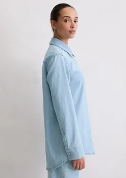 Jeanshemd regular aus Organic-Cotton-Mix-Stretch