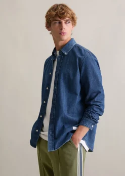 Jeanshemd regular aus reiner Bio-Baumwolle