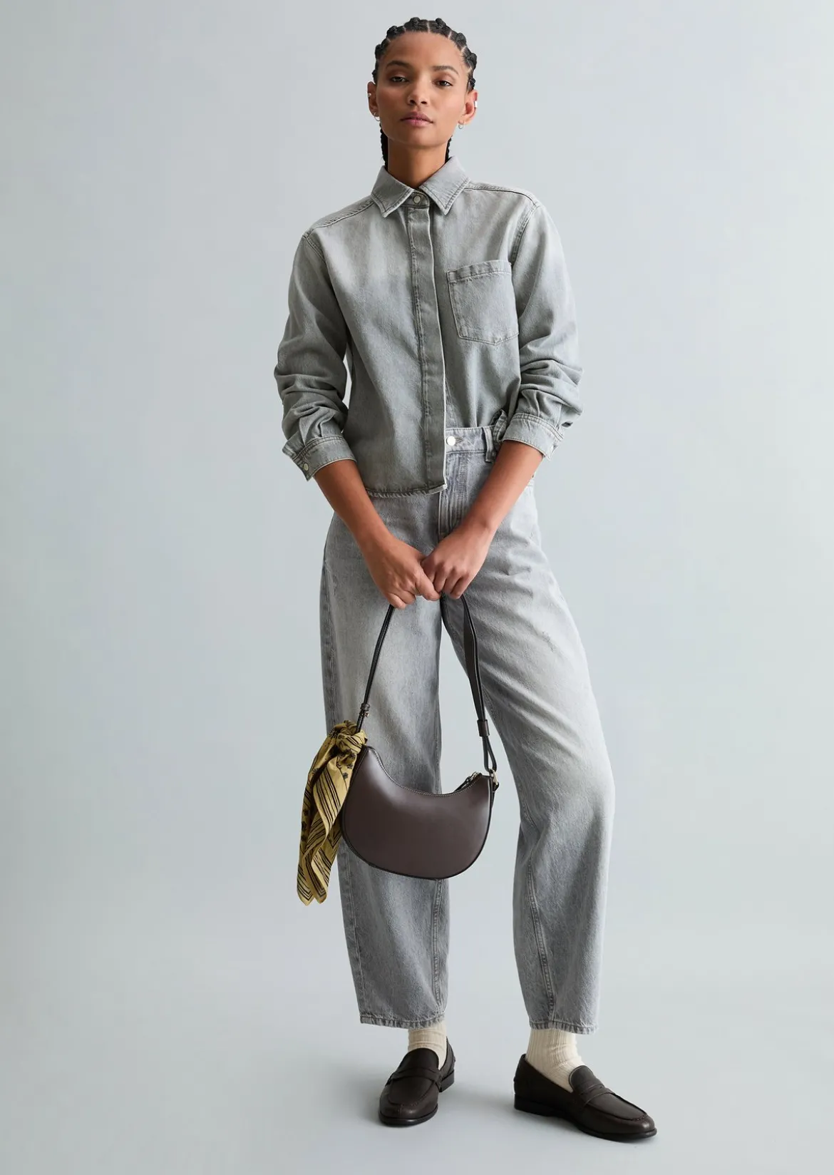 Jeanshemd relaxed aus Rigid Denim