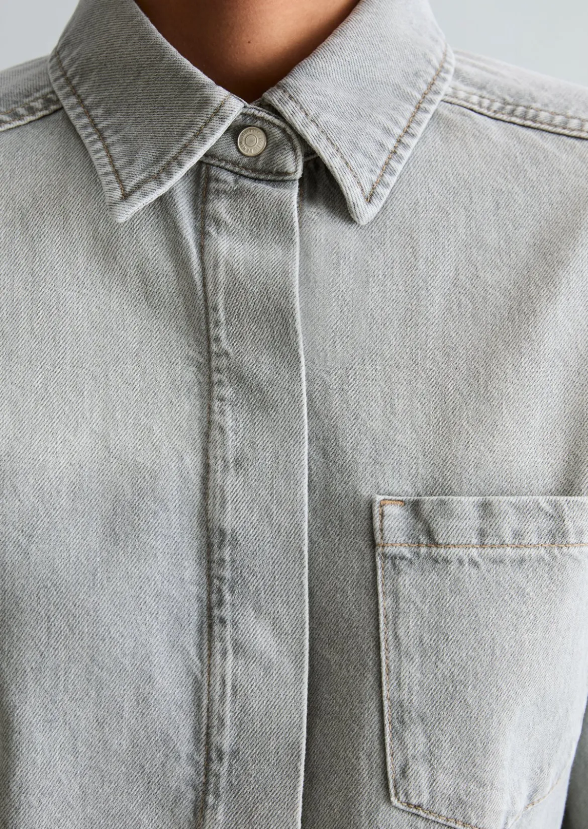 Jeanshemd relaxed aus Rigid Denim