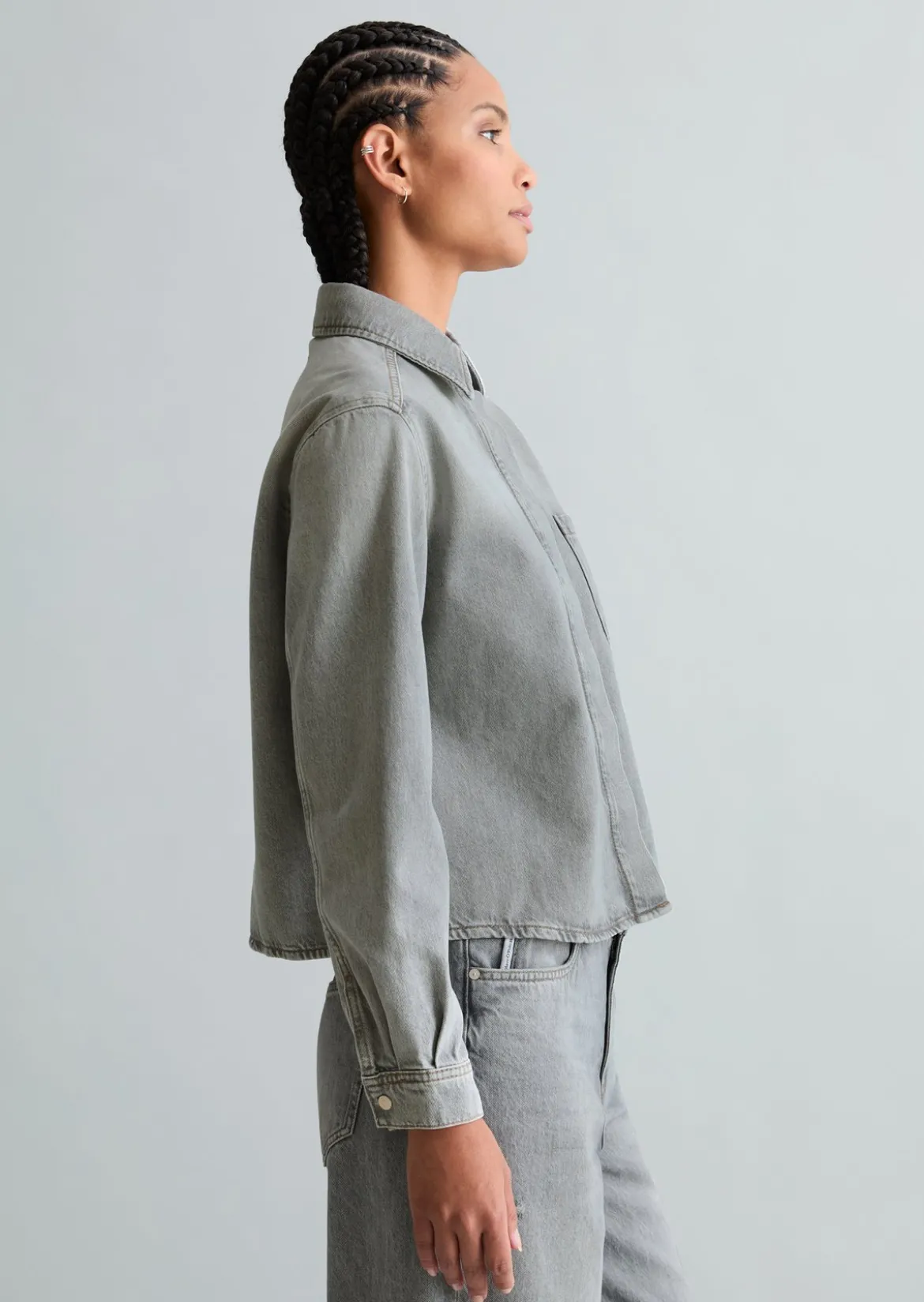 Jeanshemd relaxed aus Rigid Denim