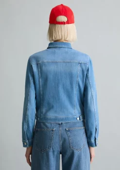 Jeansjacke oversize aus hochwertigem Organic Cotton-Stretch