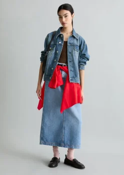 Jeansjacke oversize aus weichem Lyocell-Bio-Baumwolle-Mix
