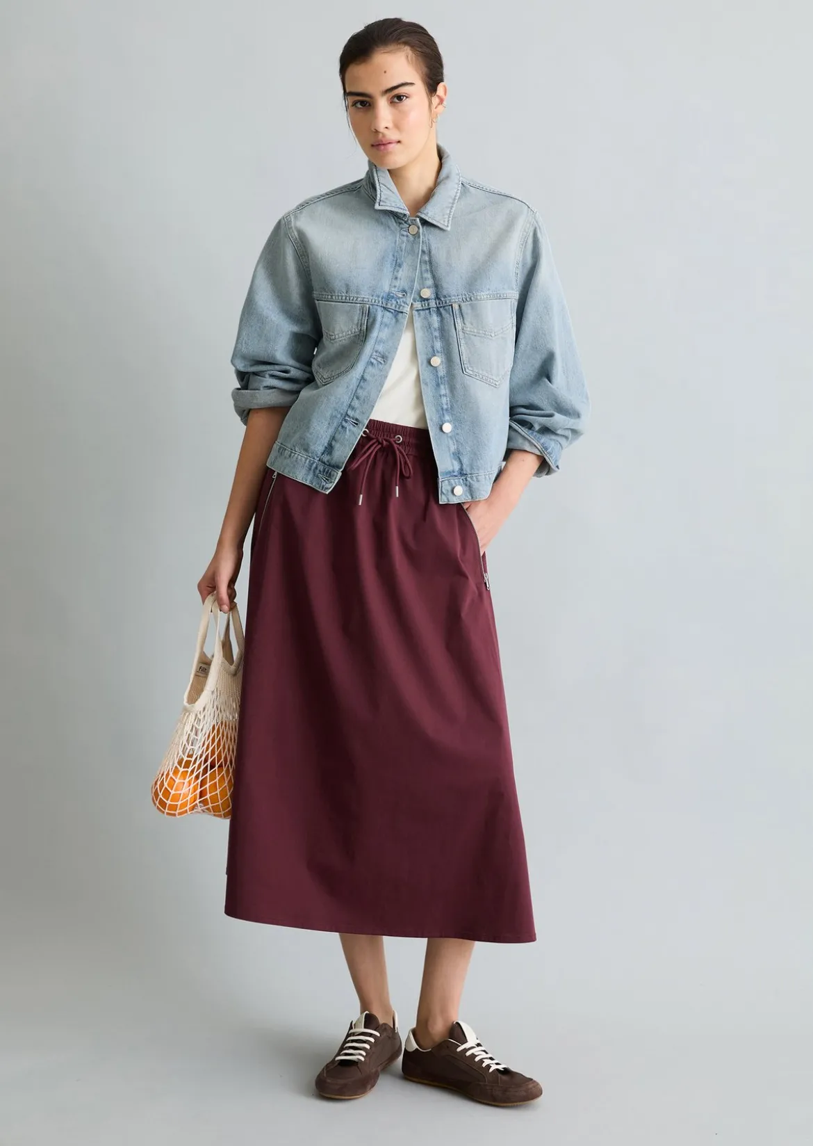 Jeansjacke oversized aus reiner Baumwolle