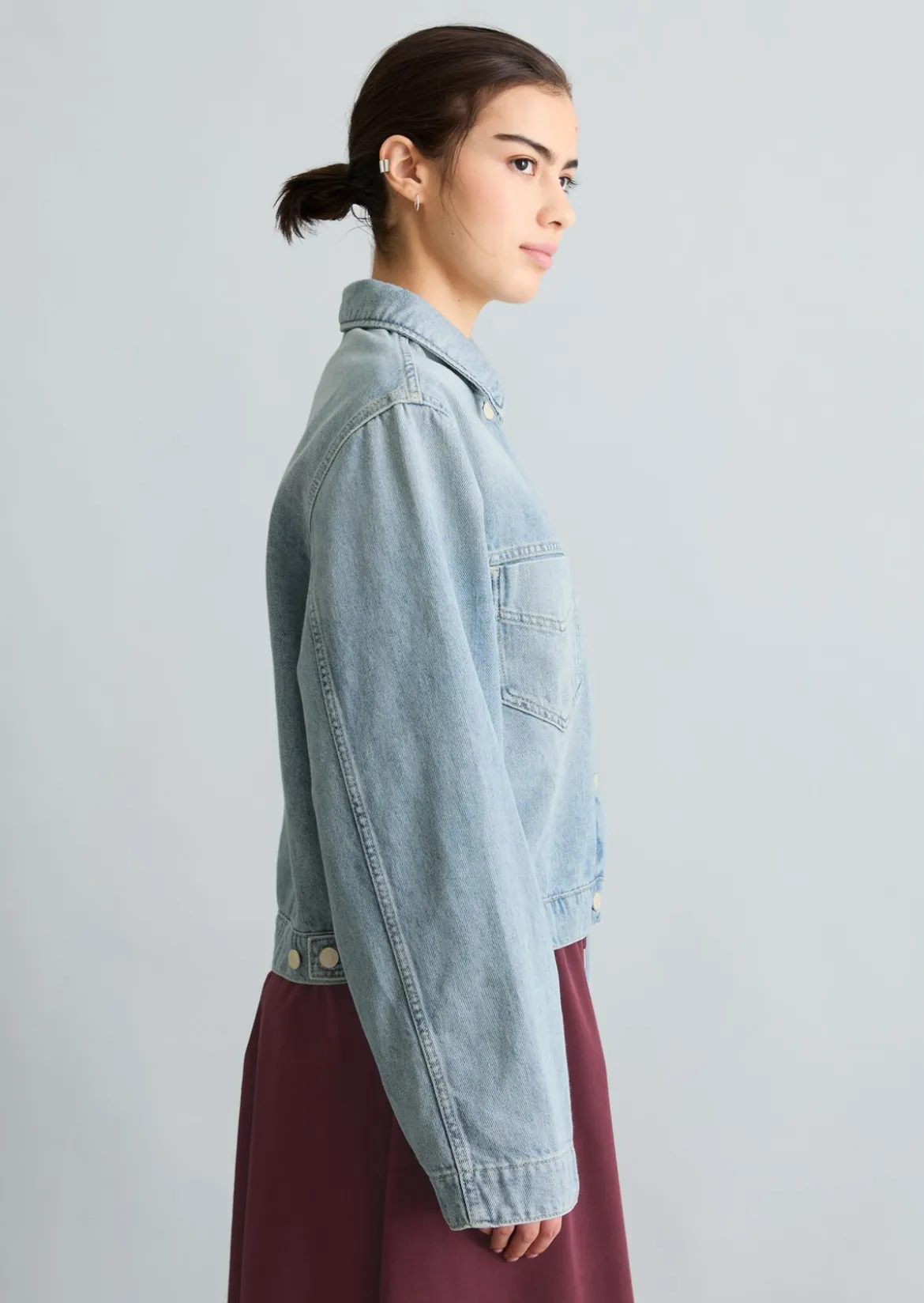 Jeansjacke oversized aus reiner Baumwolle