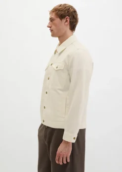 Jeansjacke regular aus Bio-Baumwolle und Leinen