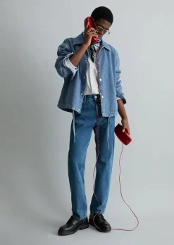 Jeansjacke regular mit Ananasfasern