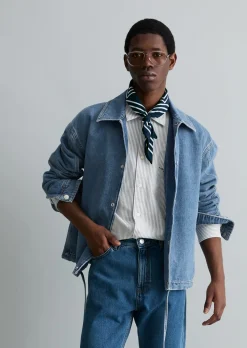 Jeansjacke regular mit Ananasfasern
