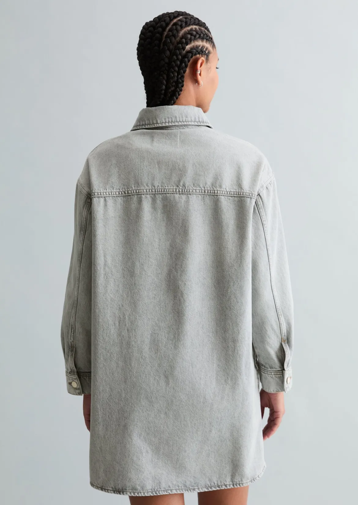 Jeanskleid oversize aus Rigid Denim