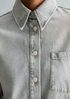 Jeanskleid oversize aus Rigid Denim