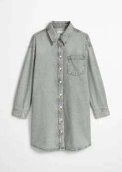 Jeanskleid oversize aus Rigid Denim
