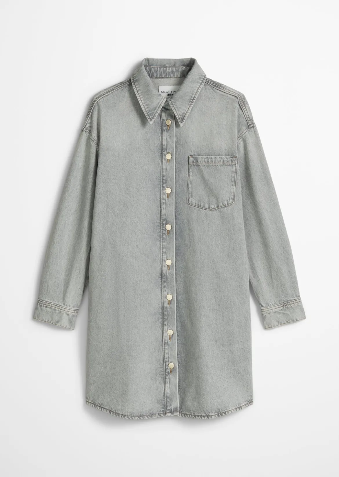Jeanskleid oversize aus Rigid Denim