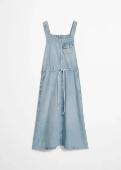 Jeans-Latzkleid flared aus reiner Baumwolle