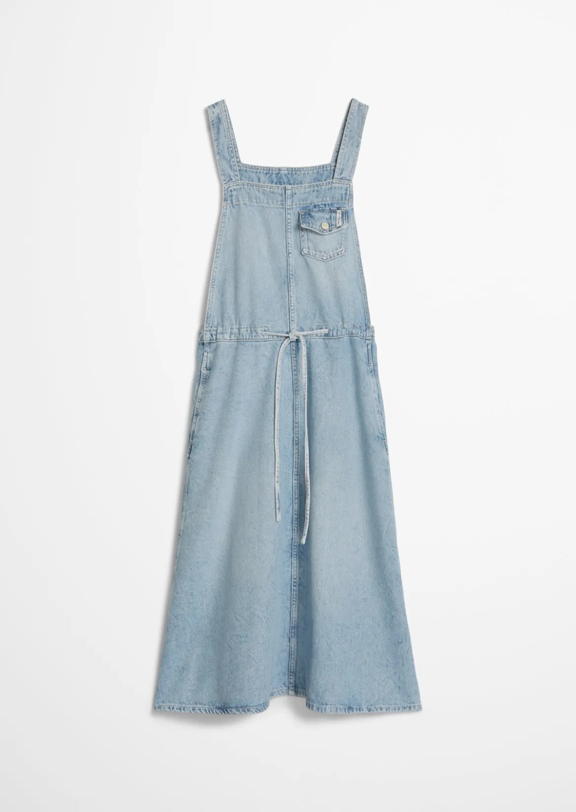 Jeans-Latzkleid flared aus reiner Baumwolle