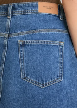 Jeans-Minirock regular aus Rigid Denim