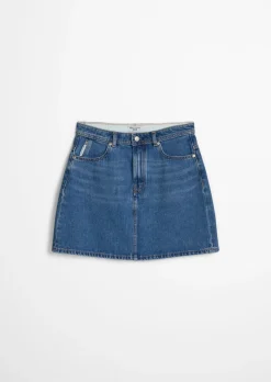 Jeans-Minirock regular aus Rigid Denim