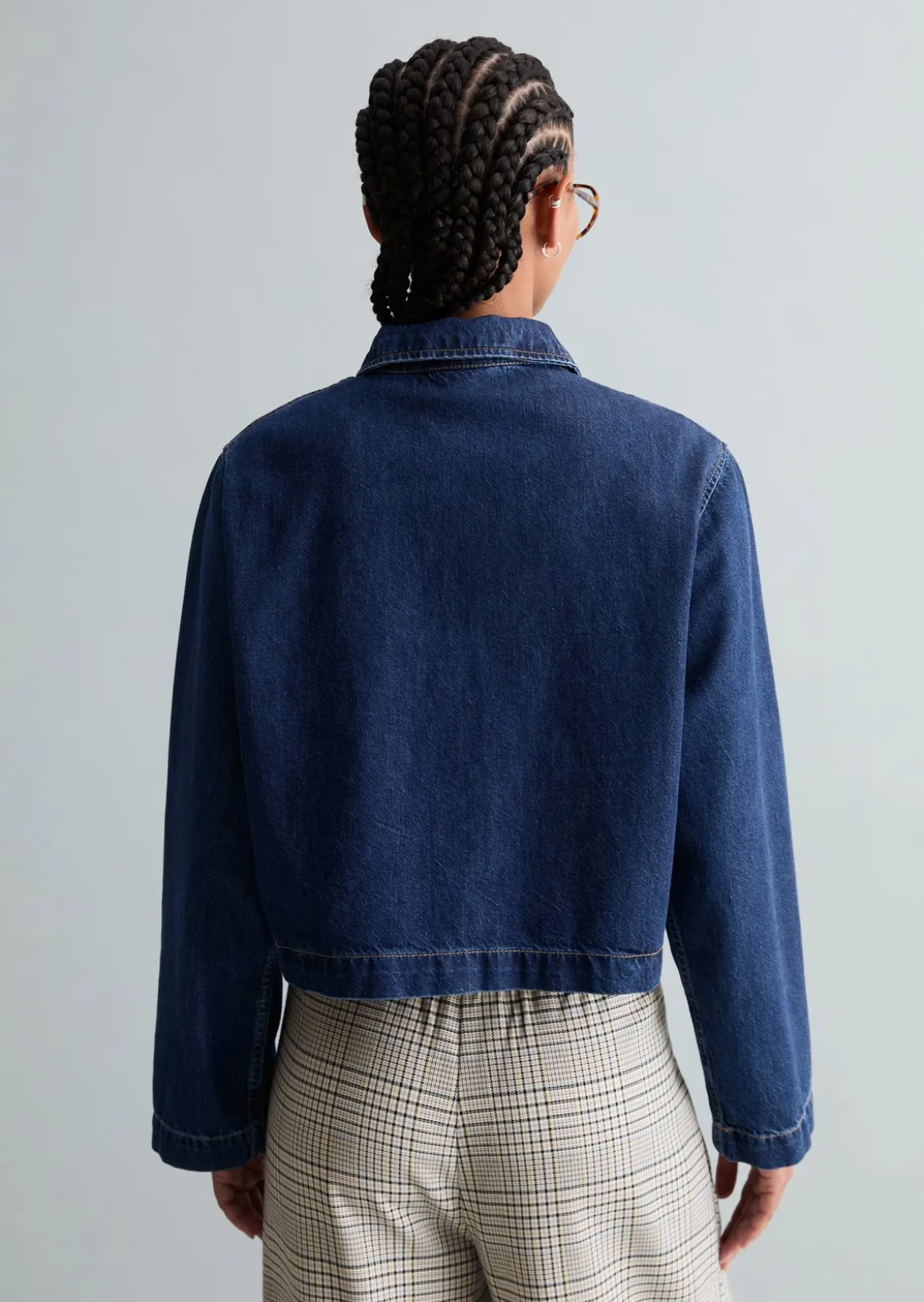 Jeans-Poloshirt oversized aus reiner Bio-Baumwolle