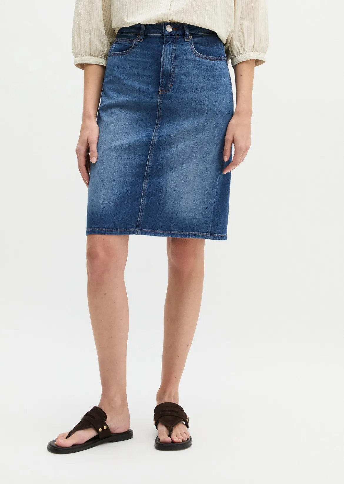 Jeansrock regular aus Organic Cotton-Stretch