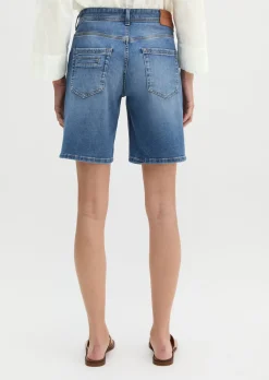 Jeans-Shorts loose aus weichem Organic Cotton-Lyocell-Stretch