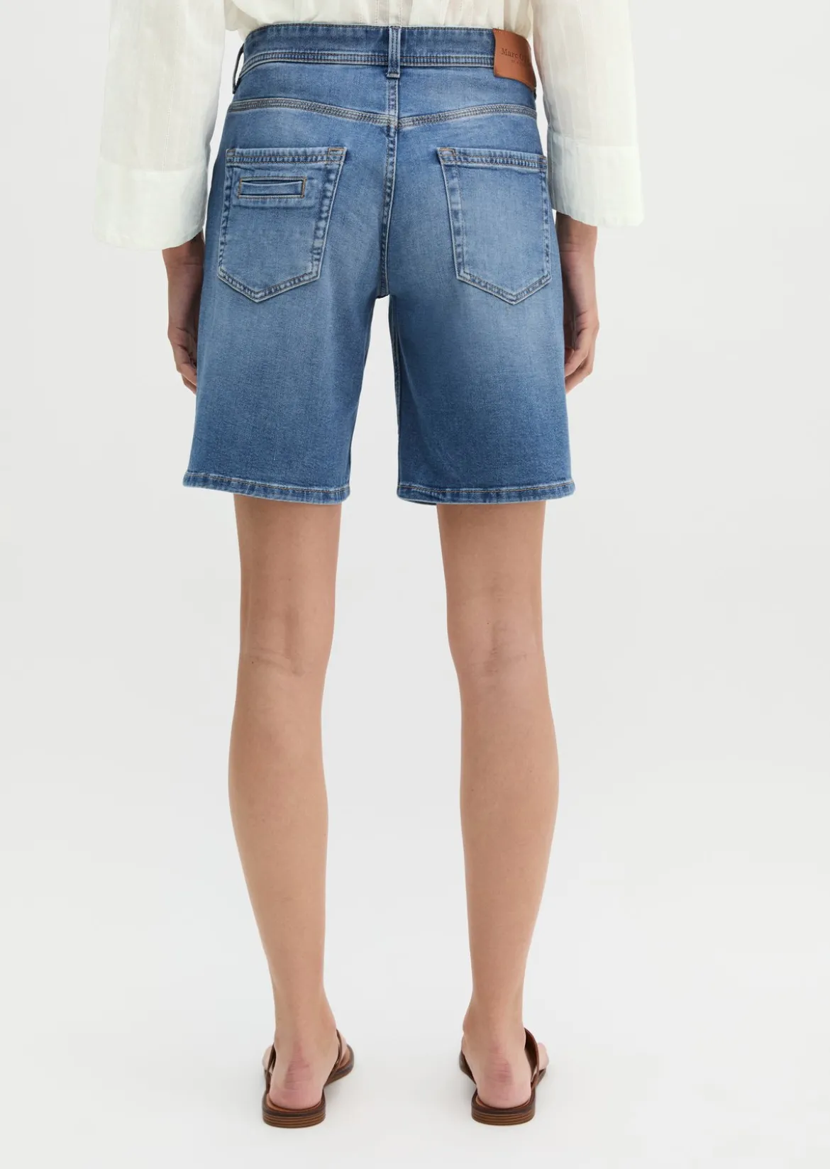 Jeans-Shorts loose aus weichem Organic Cotton-Lyocell-Stretch