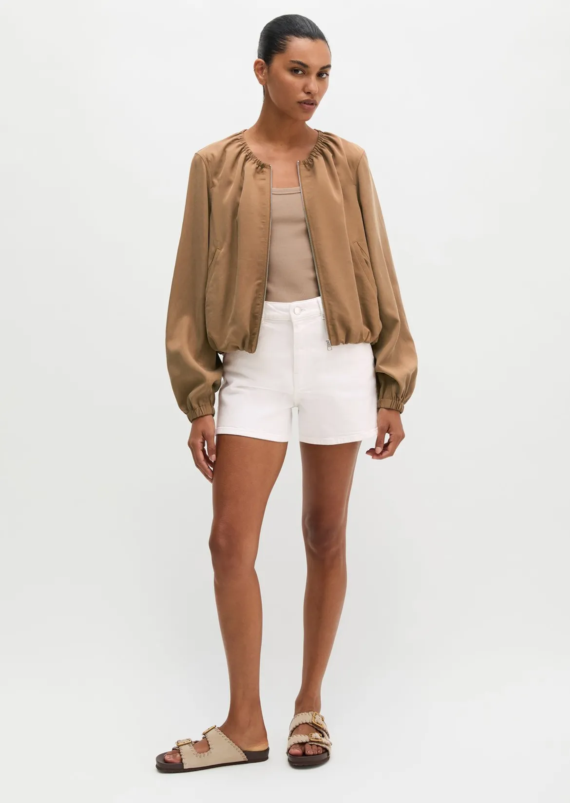 Jeans-Shorts regular aus Organic Cotton-Mix