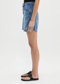 Jeans-Shorts regular aus weichem Organic Cotton-Lyocell-Stretch