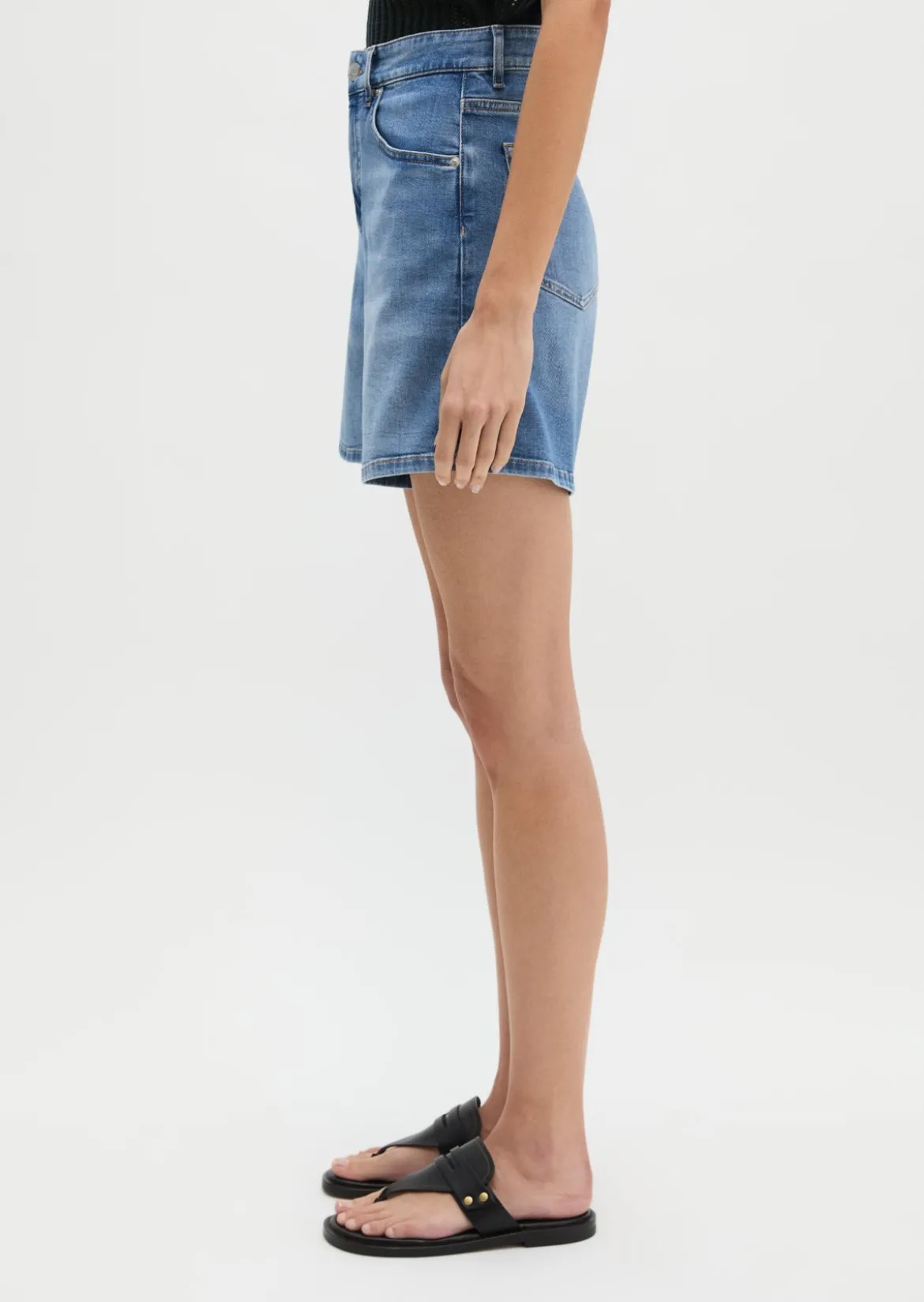 Jeans-Shorts regular aus weichem Organic Cotton-Lyocell-Stretch