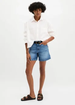Jeans-Shorts regular aus weichem Organic Cotton-Lyocell-Stretch