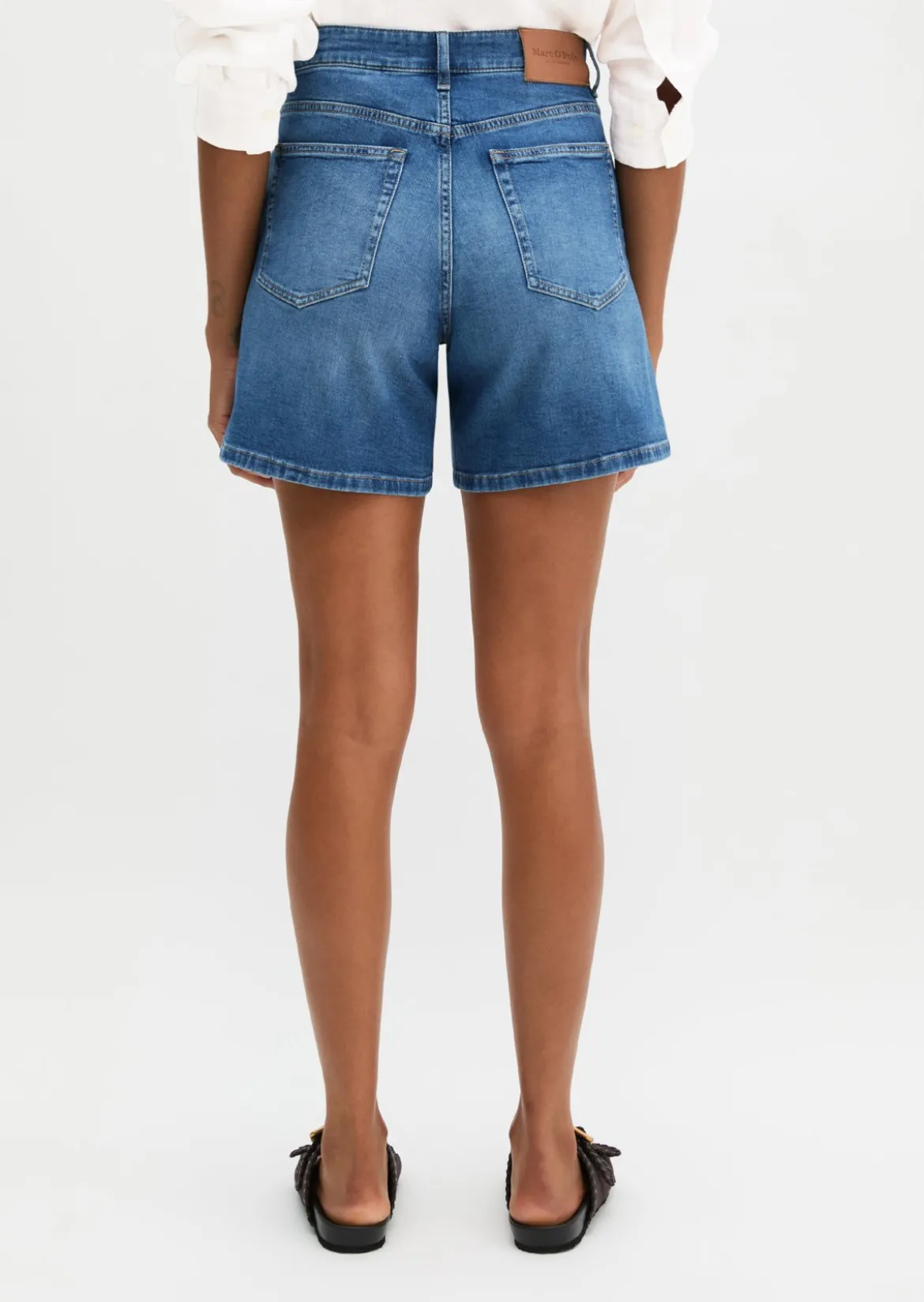 Jeans-Shorts regular aus weichem Organic Cotton-Lyocell-Stretch