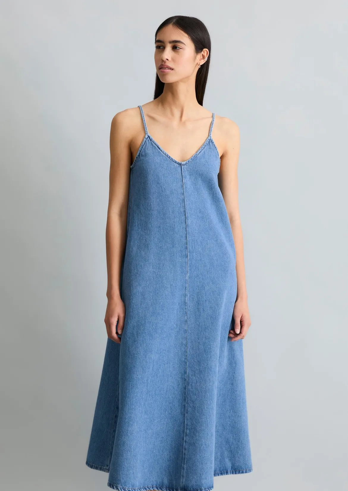 Jeans-Trägerkleid relaxed aus reinem Organic Cotton