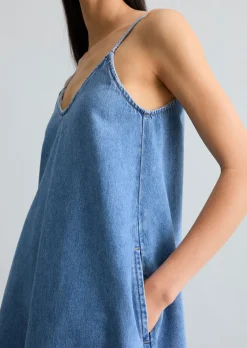 Jeans-Trägerkleid relaxed aus reinem Organic Cotton