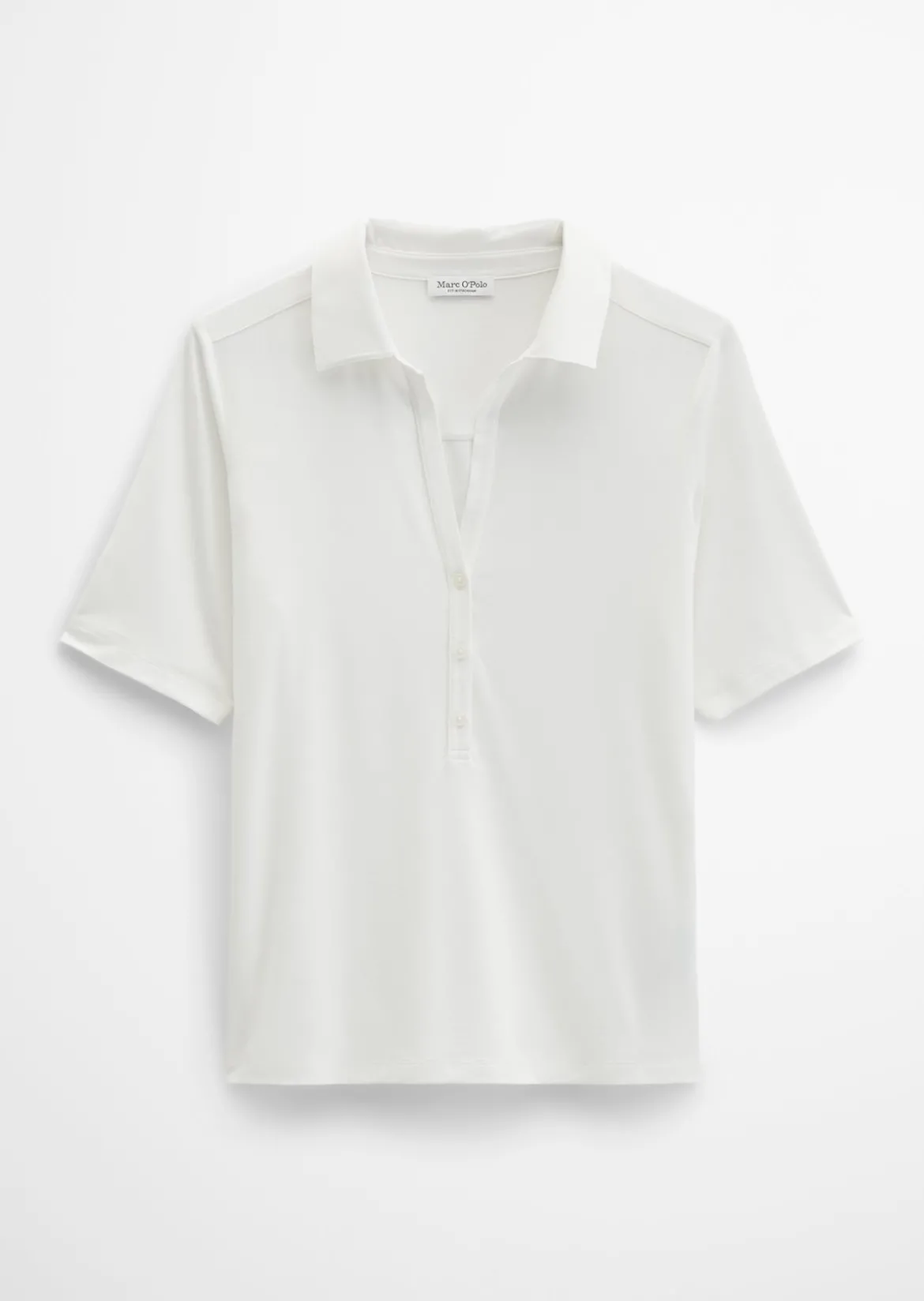 Jerseybluse im Polo-Stil regular aus LENZING™ ECOVERO™